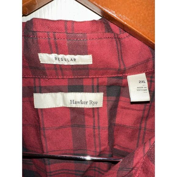 NWT Hawker Rye Velasquez Washed Plaid Twill Shirt Size 2XL - Picture 9 of 13